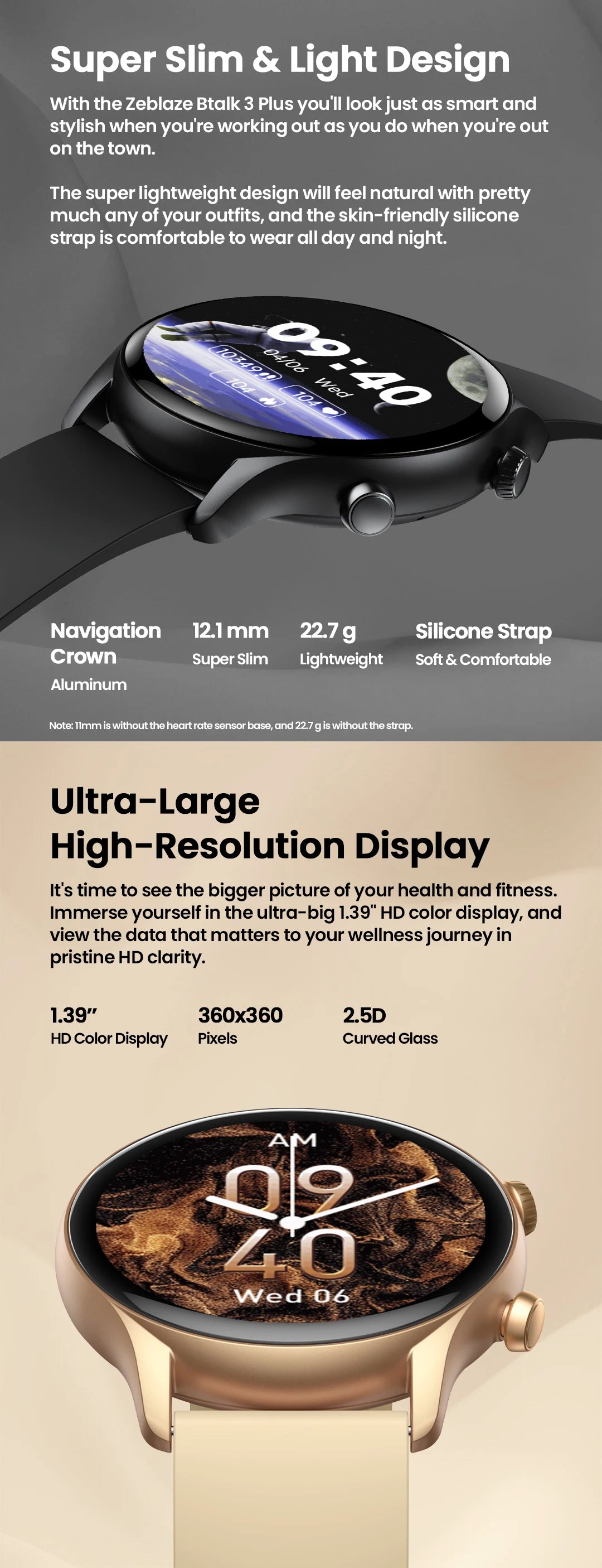 The Buzzy 3 Plus Smartwatch - By Zeblaze