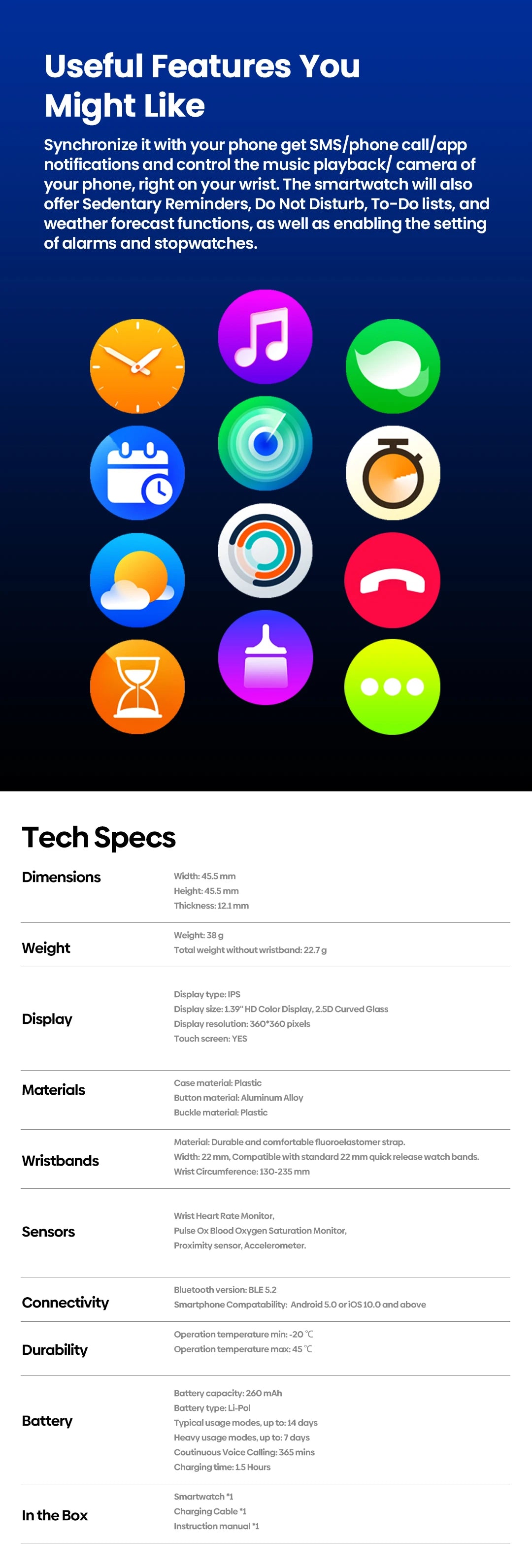 The Buzzy 3 Plus Smartwatch - By Zeblaze