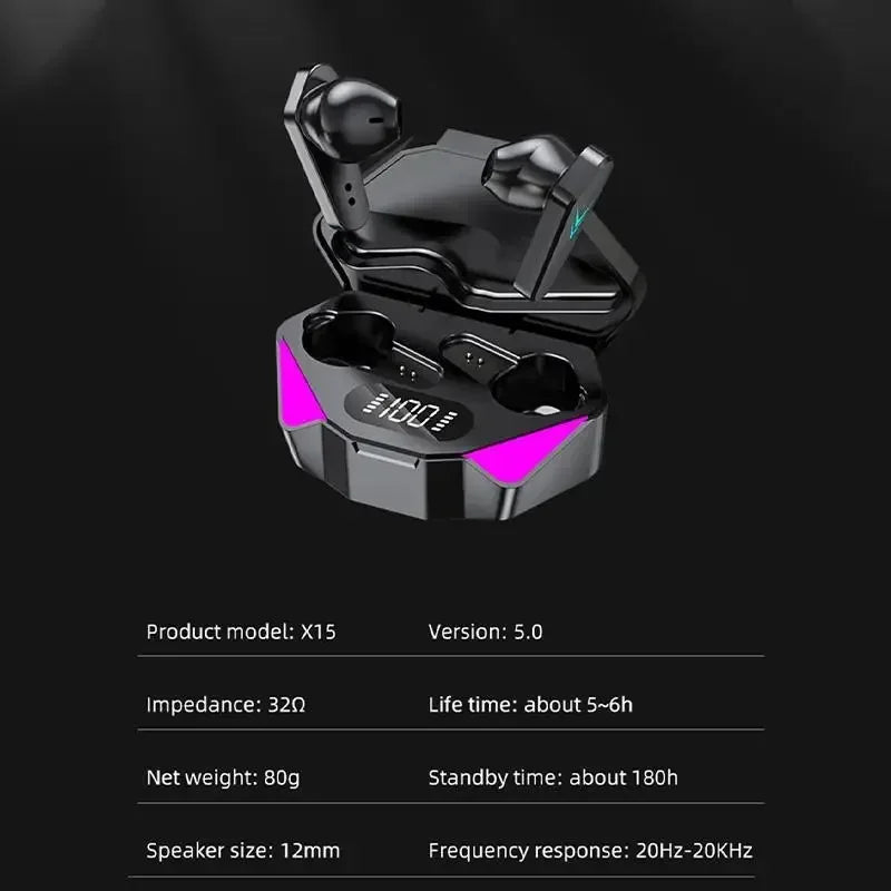 The Buzzy X15 Gaming Wireless Earbuds - By X15